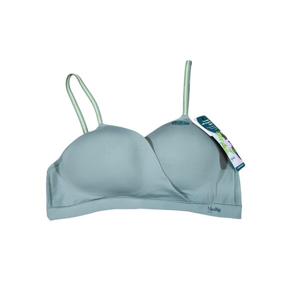 New Kindly Yours Bra Cross Over Hybrid Green Sea Spray Wireless Women's M - Picture 1 of 8